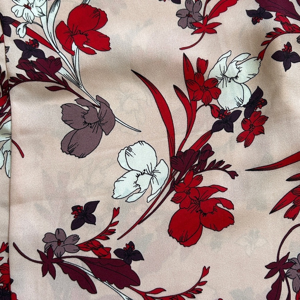 Floral Pink and Red Women's Top - Picture 5 of 13
